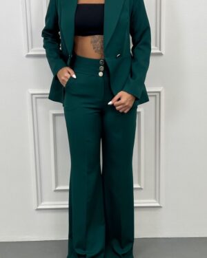 کت و شلوار مدل 2021 رنگ سبز - انگلیسی