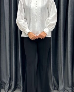 شومیز سفید مدل 5023